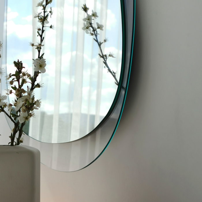 Hanah Home Aqua A342 Espejo de Cristal Templado 75x55 cm